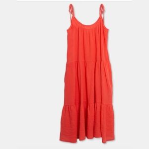 NWT Honorine Daisy Dress Tiered Cover-up Watermelon Pink